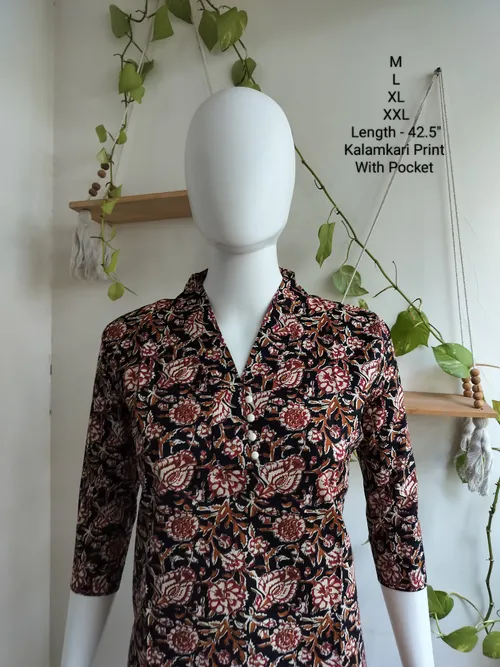Kalamkari Print Cotton Kurti 8